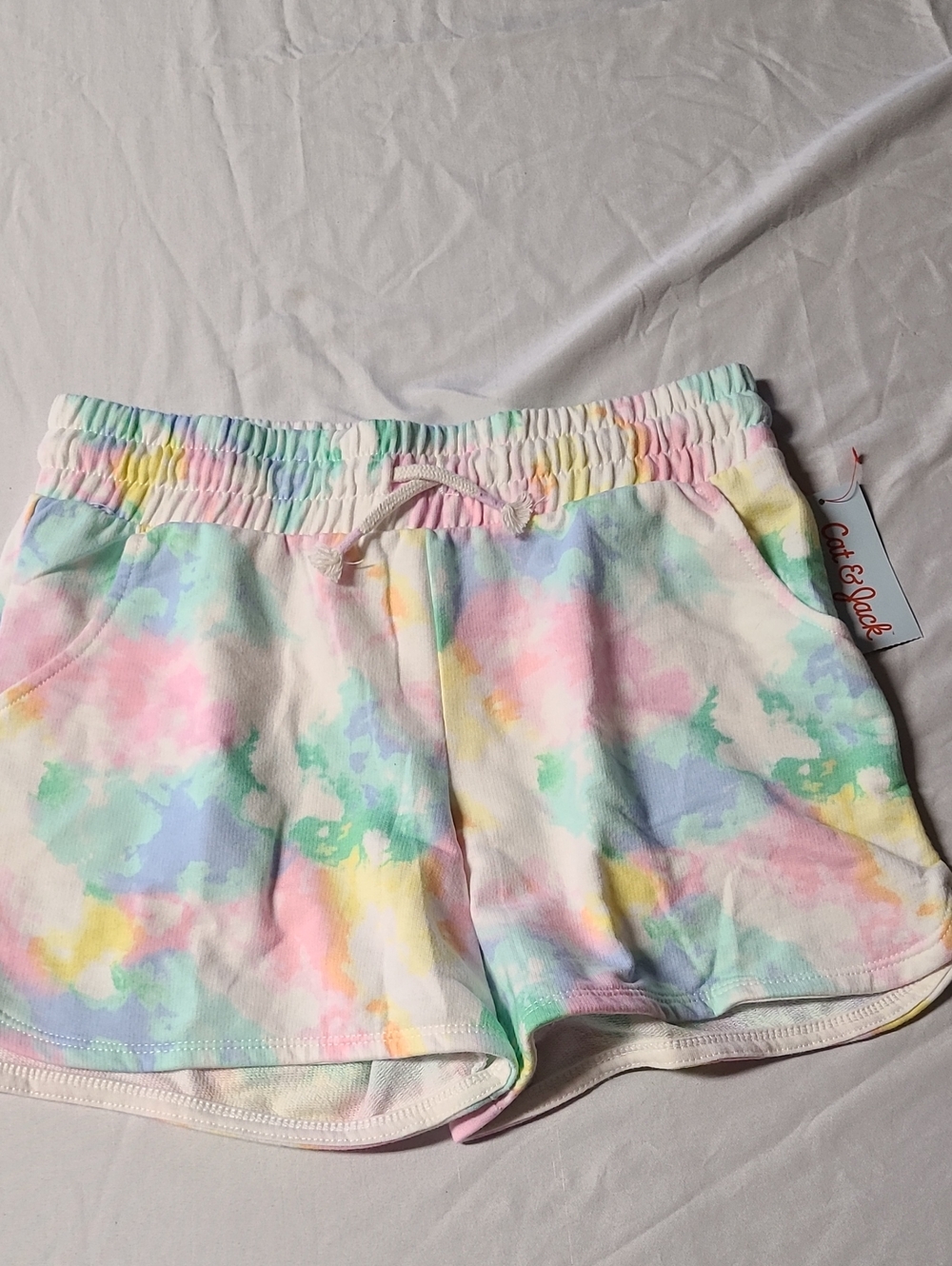 Cat & Jack Pastel Tie-Dye Shorts - Pink, Mint, Yellow, Lilac